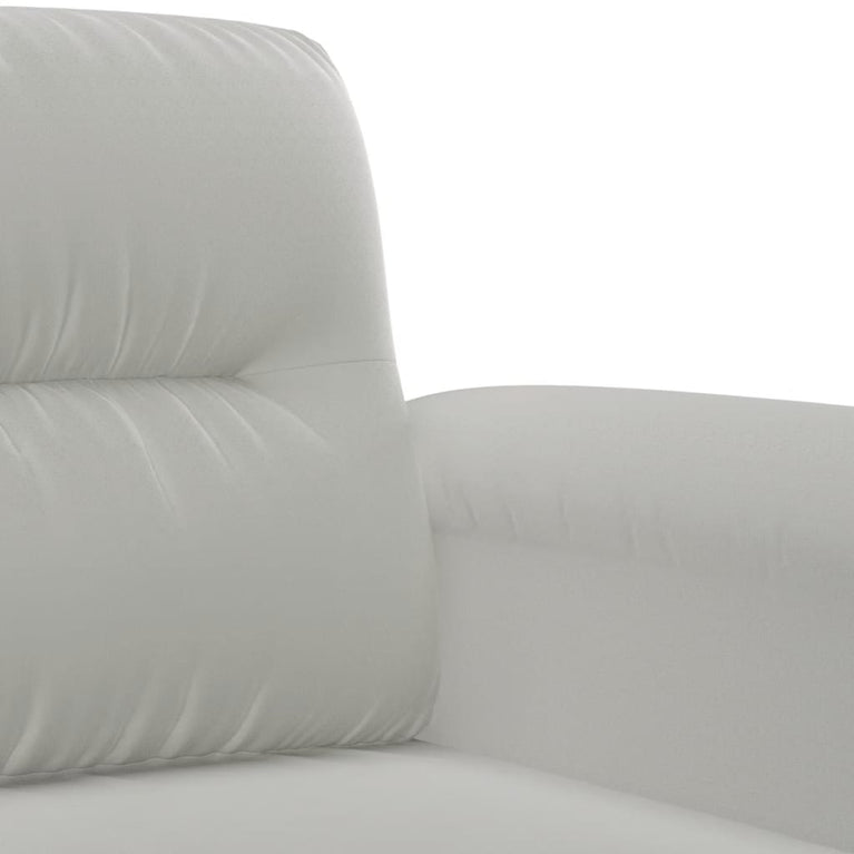 2-delige Loungeset met kussens microvezelstof lichtgrijs