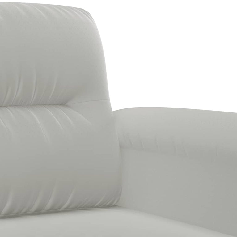 2-delige Loungeset met kussens microvezelstof lichtgrijs