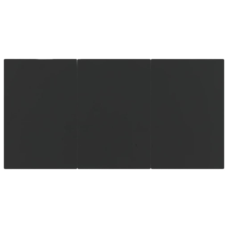 7-delige Tuinset poly rattan en staal zwart MeubelReus