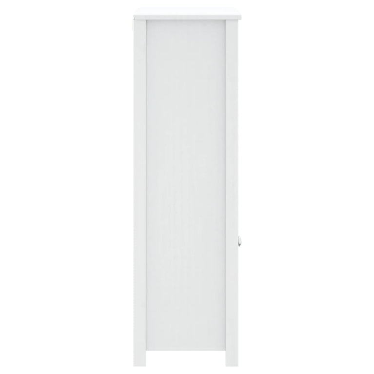 Badkamerkast BERG 69,5x34x110 cm massief grenenhout wit MeubelReus