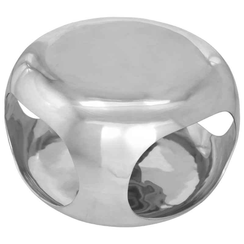 Salontafel 50x50x30 cm aluminium zilverkleurig