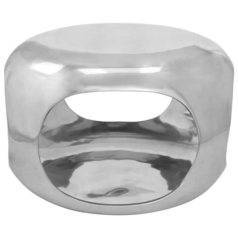 Salontafel 50x50x30 cm aluminium zilverkleurig