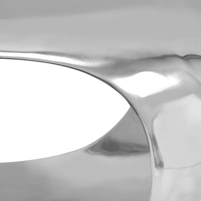 Salontafel 50x50x30 cm aluminium zilverkleurig