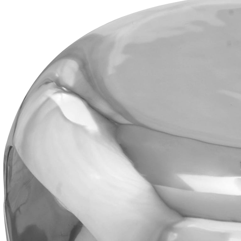 Salontafel 50x50x30 cm aluminium zilverkleurig