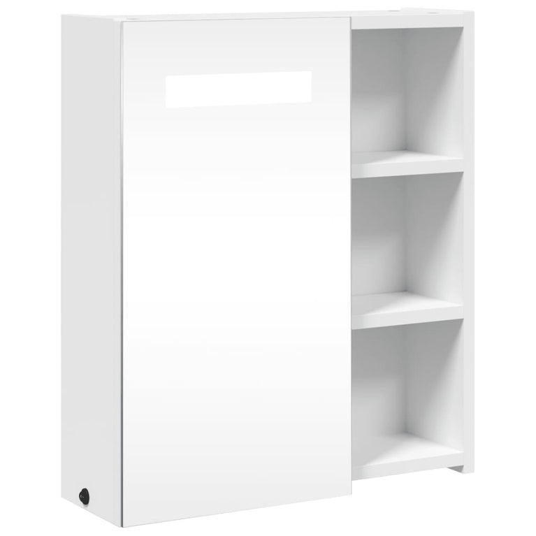 Badkamerkast met spiegel en LED 45x13x52 cm wit MeubelReus