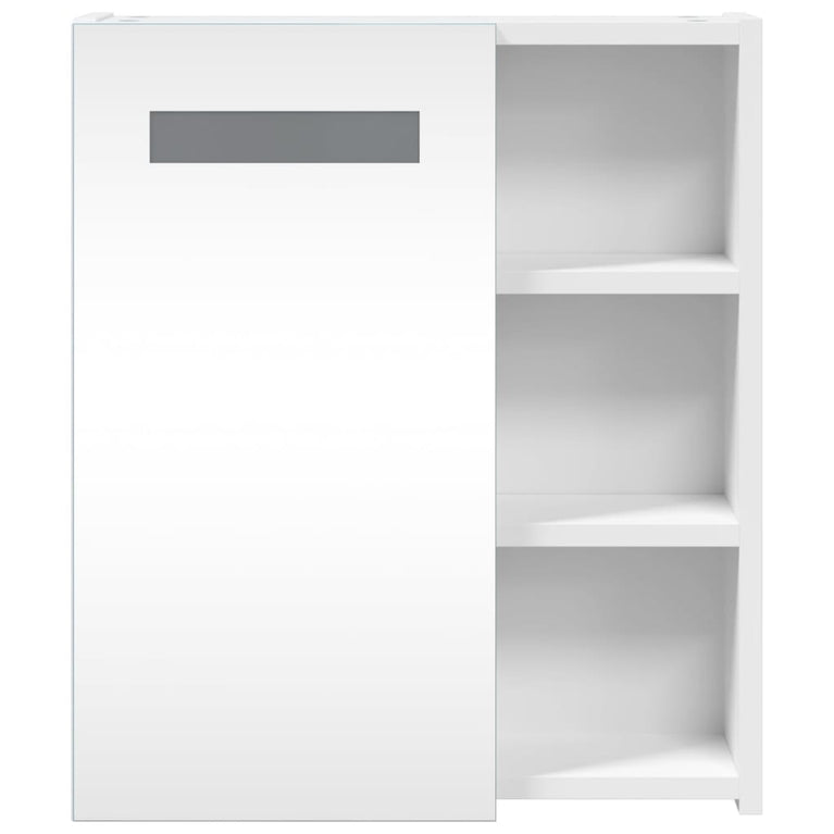 Badkamerkast met spiegel en LED 45x13x52 cm wit MeubelReus
