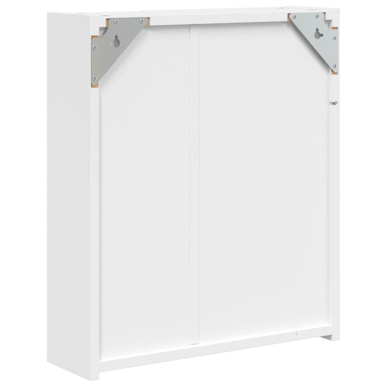 Badkamerkast met spiegel en LED 45x13x52 cm wit MeubelReus