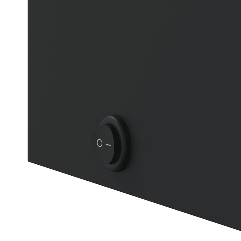 Badkamerkast met spiegel en LED 45x13x52 cm zwart MeubelReus