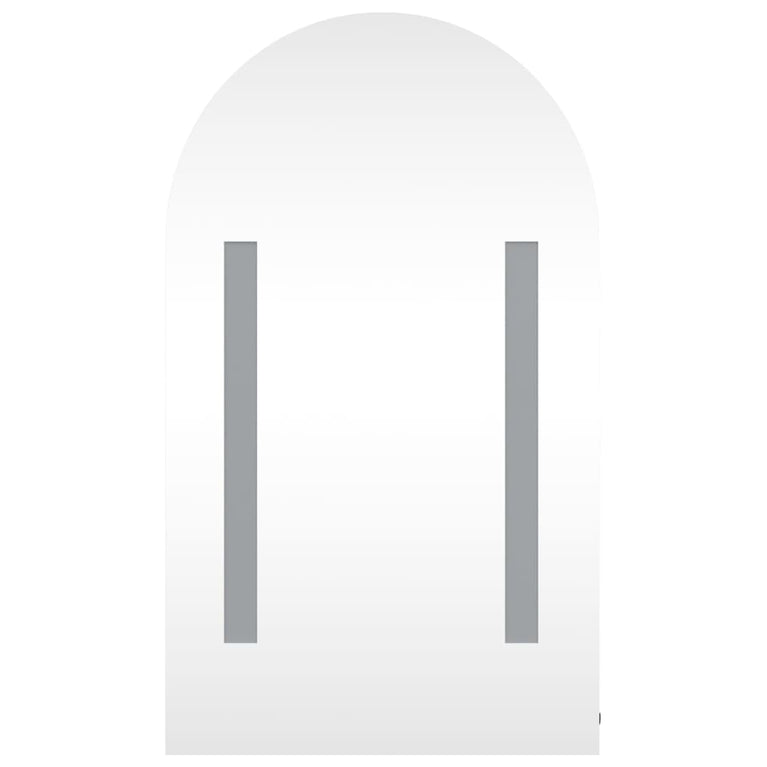 Badkamerkast met spiegel en LED gebogen 42x13x70 cm wit MeubelReus