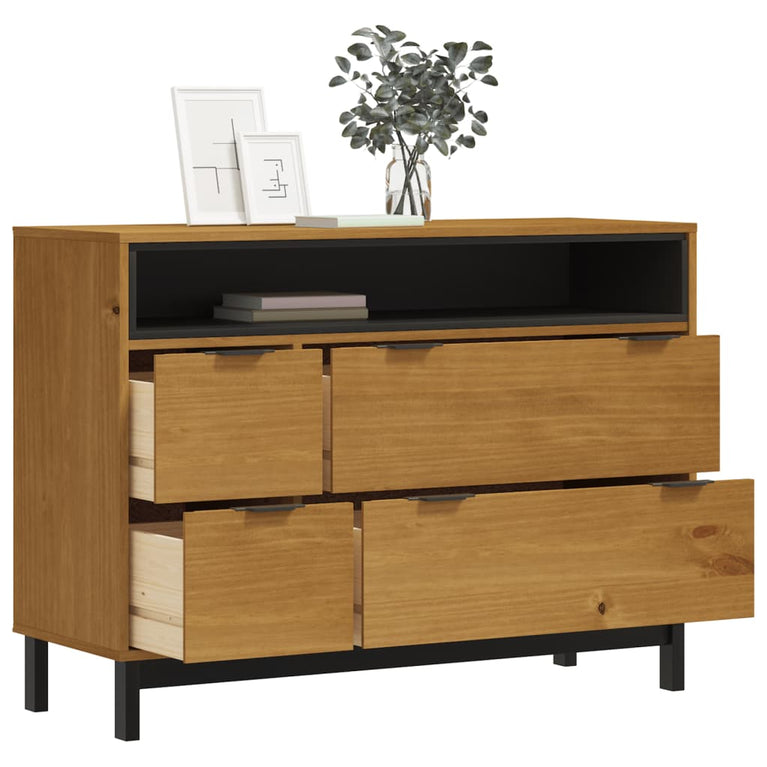 Ladekast FLAM 110x40x80 cm massief grenenhout MeubelReus