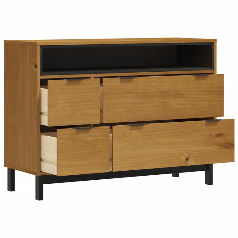 Ladekast FLAM 110x40x80 cm massief grenenhout MeubelReus