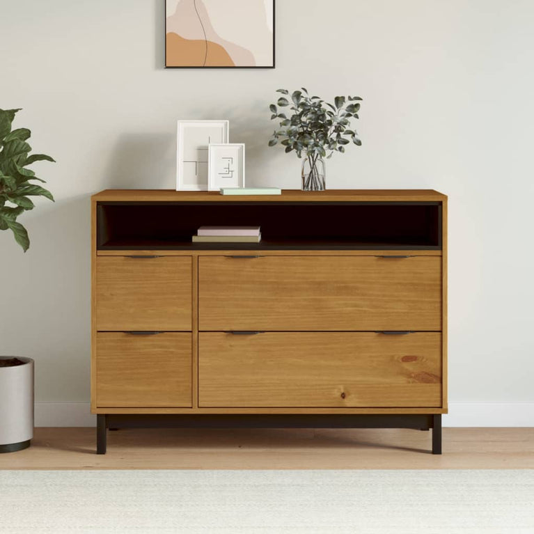 Ladekast FLAM 110x40x80 cm massief grenenhout MeubelReus