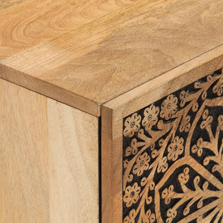 Nachtkastje 40x33x46 cm massief mangohout