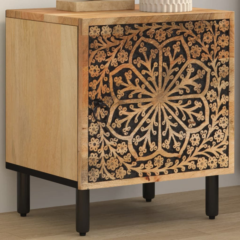 Nachtkastje 40x33x46 cm massief mangohout