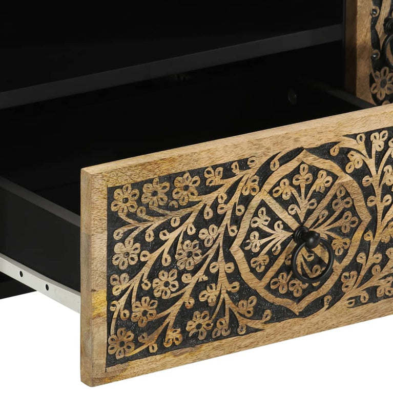 Tv-meubel 105x33x46cm massief mangohout