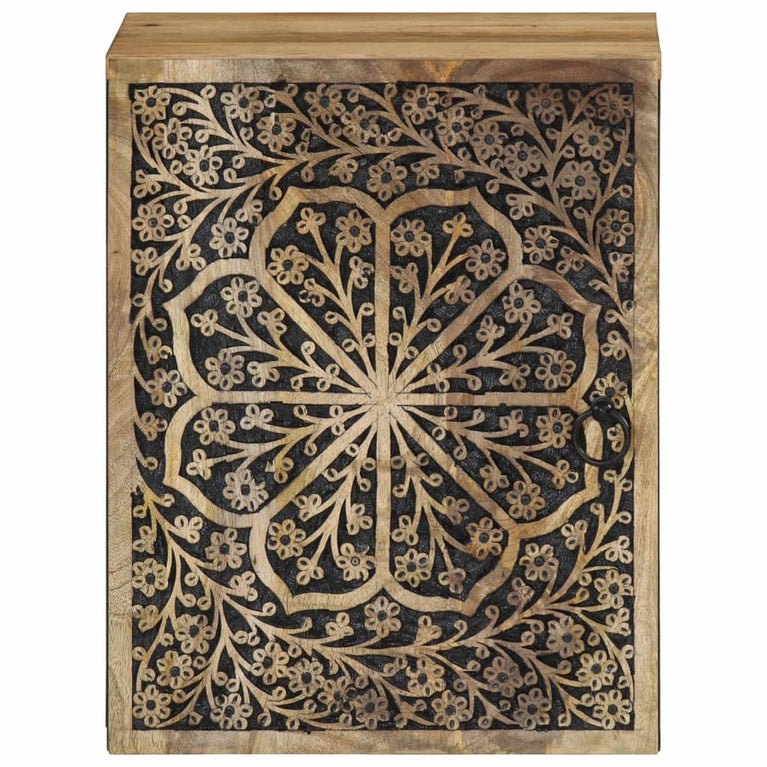 Badkamerwandkast 38x33x48 cm massief mangohout