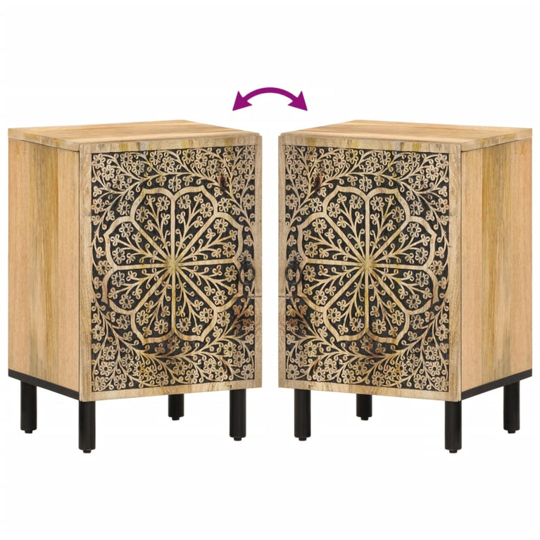 Badkamerkast 38x33x58 cm massief mangohout