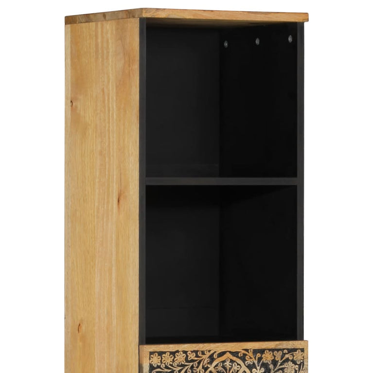 Badkamerkast 38x33x160 cm massief mangohout