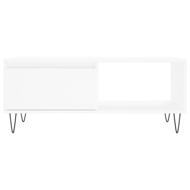 Salontafel 90x50x36,5 cm bewerkt hout wit MeubelReus