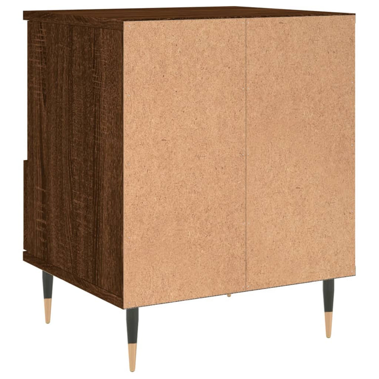 Nachtkastjes 2 st 40x35x50 cm bewerkt hout bruin eikenkleur MeubelReus