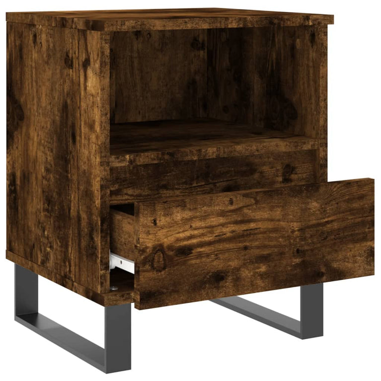 Nachtkastjes 2 st 40x35x50 cm bewerkt hout gerookt eikenkleurig MeubelReus