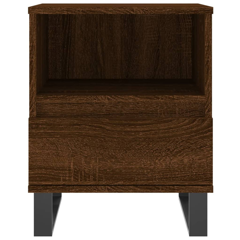 Nachtkastjes 2 st 40x35x50 cm bewerkt hout bruin eikenkleur MeubelReus