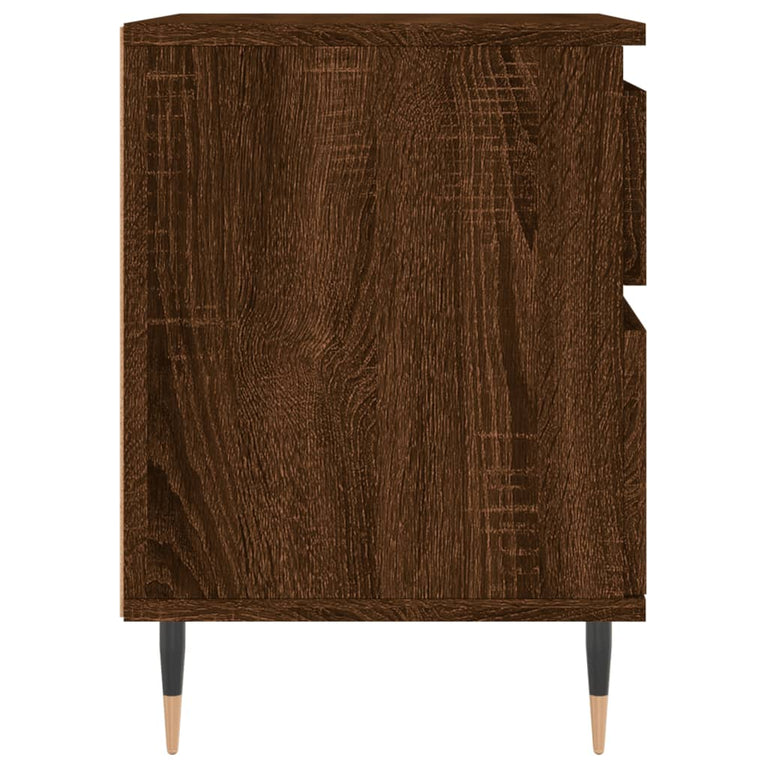Nachtkastjes 2 st 40x35x50 cm bewerkt hout bruin eikenkleur MeubelReus