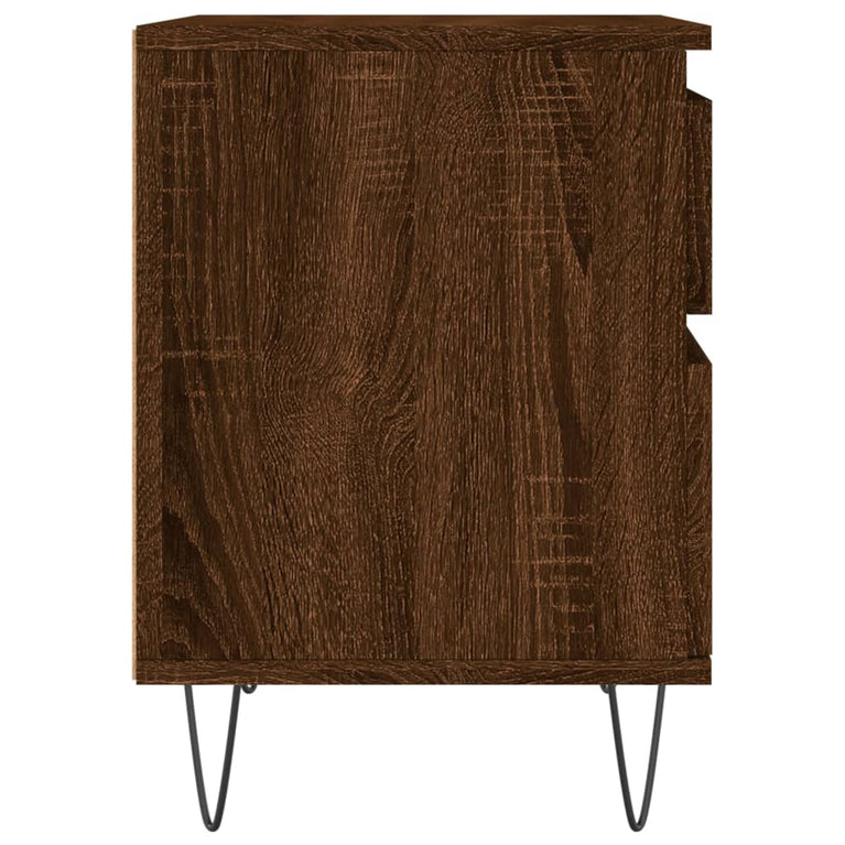 Nachtkastjes 2 st 40x35x50 cm bewerkt hout bruin eikenkleur MeubelReus