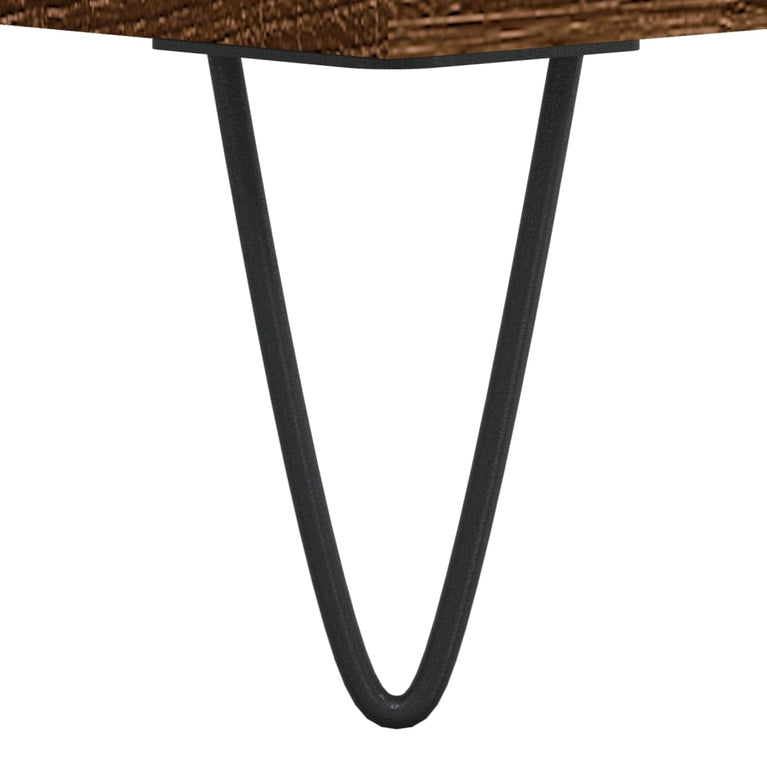 Nachtkastjes 2 st 40x35x50 cm bewerkt hout bruin eikenkleur MeubelReus