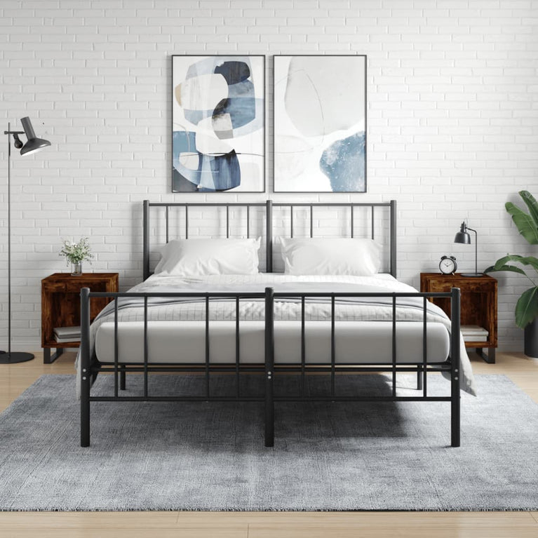 Nachtkastjes 2 st 40x35x50 cm bewerkt hout gerookt eikenkleurig MeubelReus