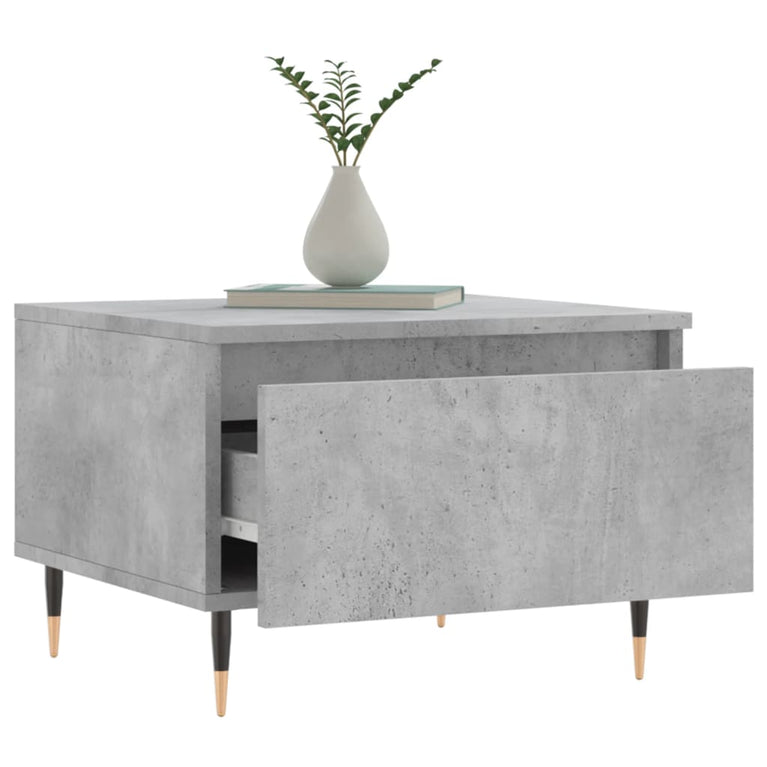 Salontafels 2 st 50x46x35 cm bewerkt hout betongrijs MeubelReus