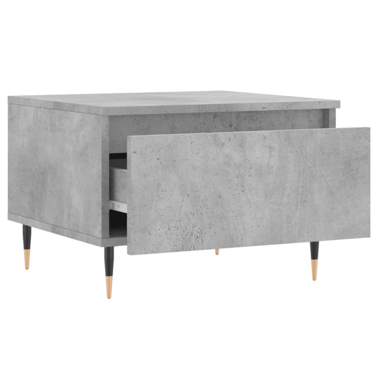 Salontafels 2 st 50x46x35 cm bewerkt hout betongrijs MeubelReus