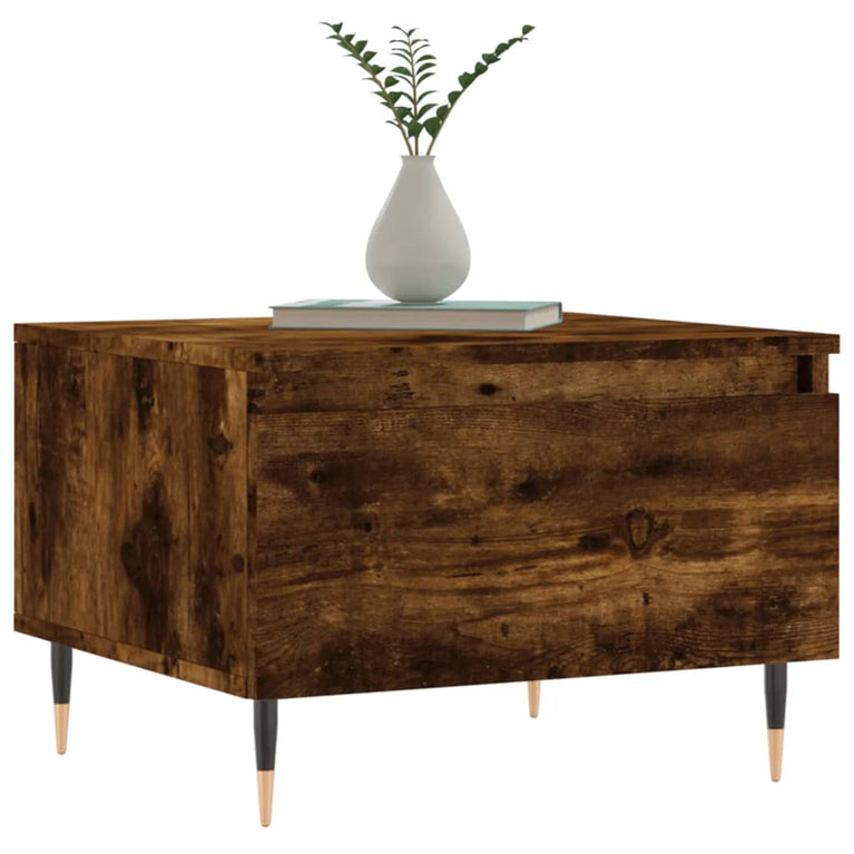 Salontafels 2 st 50x46x35 cm bewerkt hout gerookt eikenkleurig MeubelReus