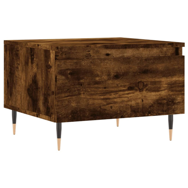 Salontafels 2 st 50x46x35 cm bewerkt hout gerookt eikenkleurig MeubelReus