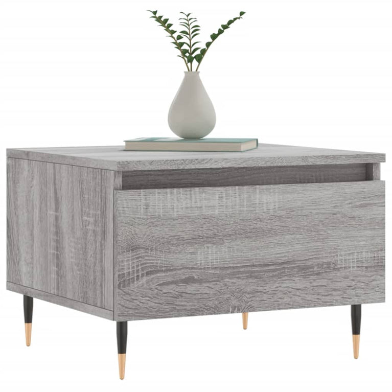 Salontafels 2 st 50x46x35 cm bewerkt hout grijs sonoma eiken MeubelReus
