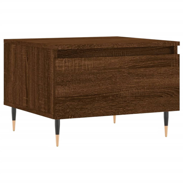 Salontafels 2 st 50x46x35 cm bewerkt hout bruin eikenkleur MeubelReus