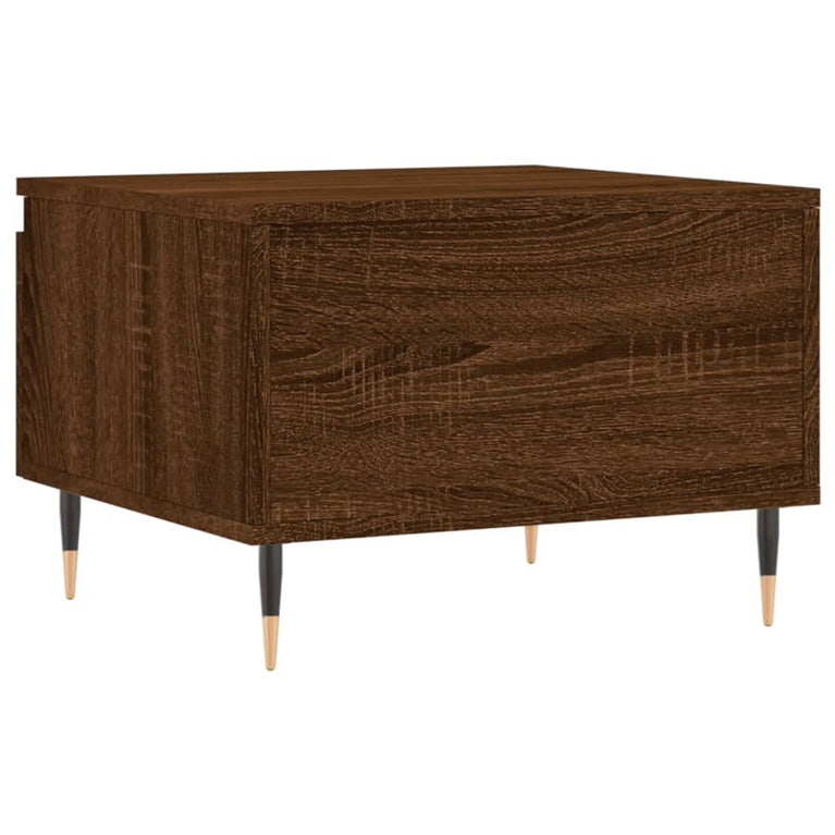 Salontafels 2 st 50x46x35 cm bewerkt hout bruin eikenkleur MeubelReus