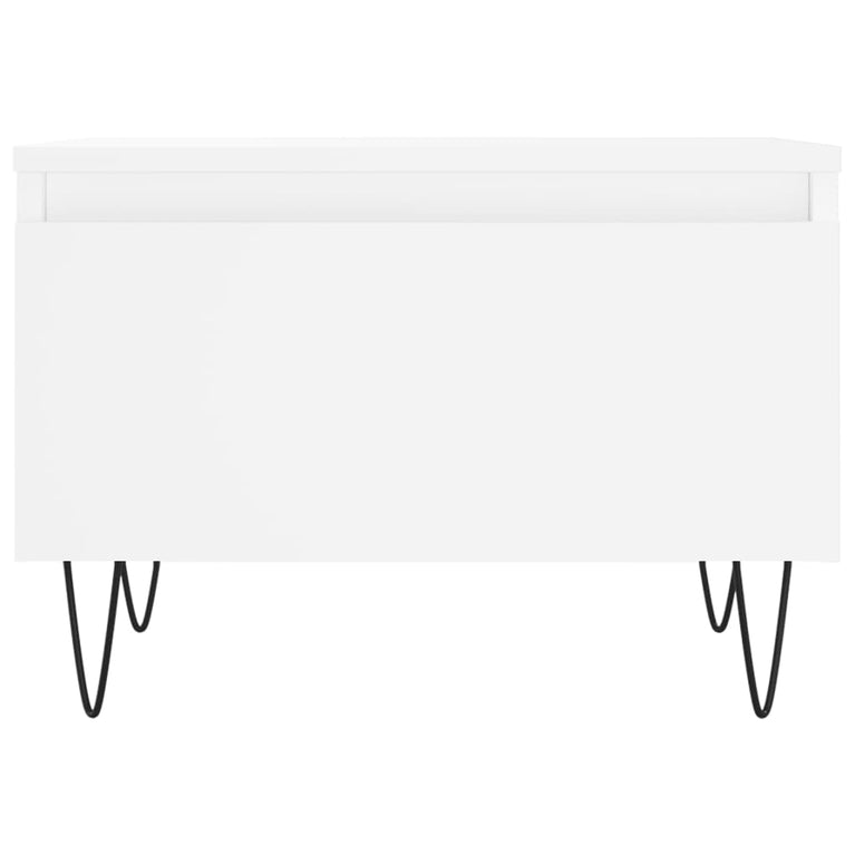 Salontafels 2 st 50x46x35 cm bewerkt hout wit MeubelReus