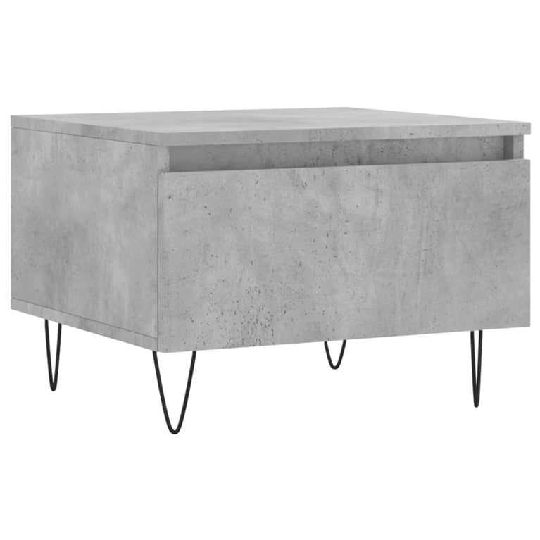 Salontafels 2 st 50x46x35 cm bewerkt hout betongrijs MeubelReus