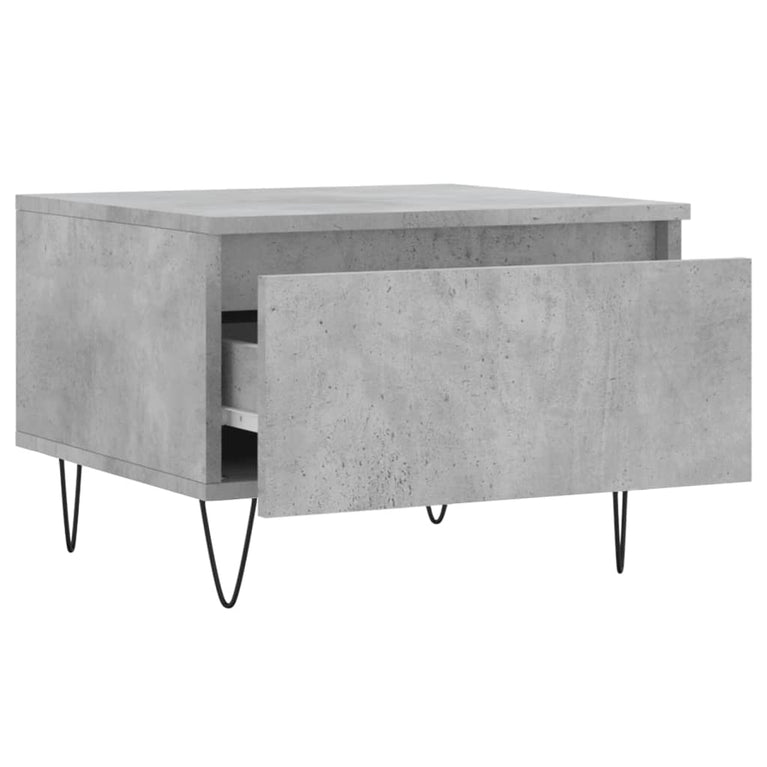 Salontafels 2 st 50x46x35 cm bewerkt hout betongrijs MeubelReus