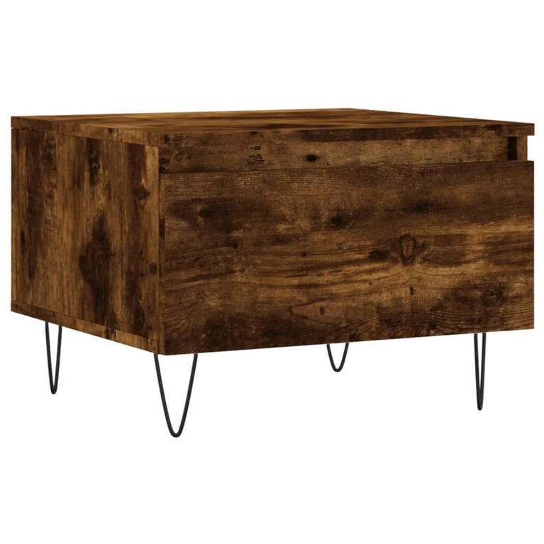 Salontafels 2 st 50x46x35 cm bewerkt hout gerookt eikenkleurig MeubelReus
