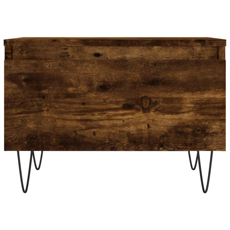 Salontafels 2 st 50x46x35 cm bewerkt hout gerookt eikenkleurig MeubelReus