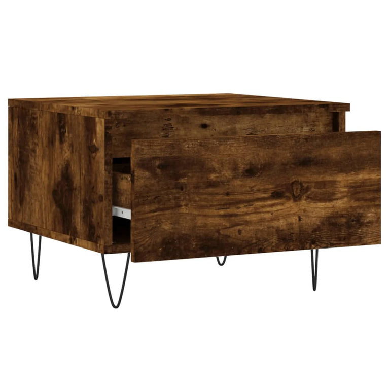 Salontafels 2 st 50x46x35 cm bewerkt hout gerookt eikenkleurig MeubelReus