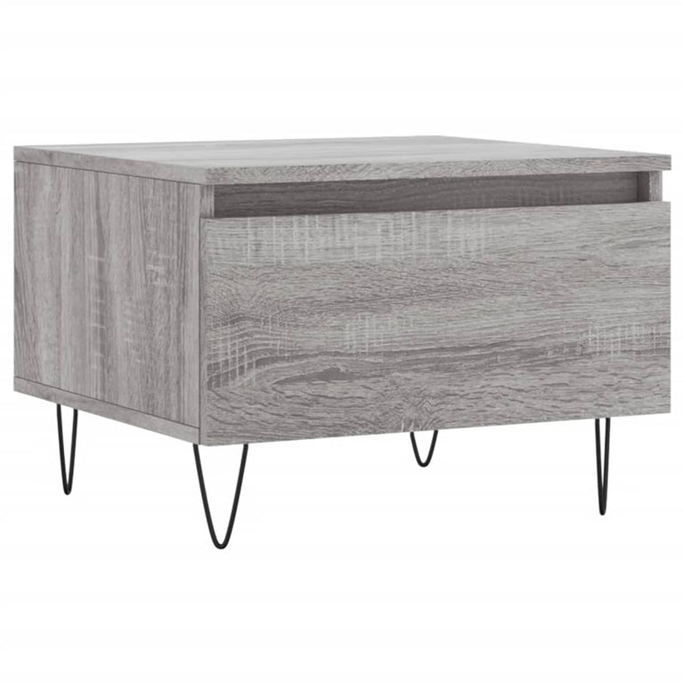 Salontafels 2 st 50x46x35 cm bewerkt hout grijs sonoma eiken MeubelReus