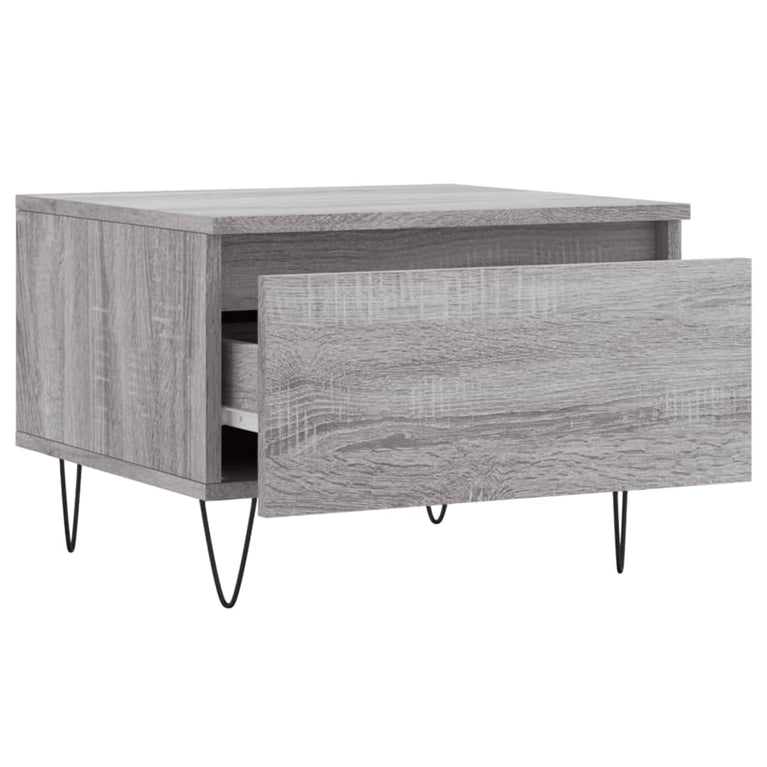 Salontafels 2 st 50x46x35 cm bewerkt hout grijs sonoma eiken MeubelReus