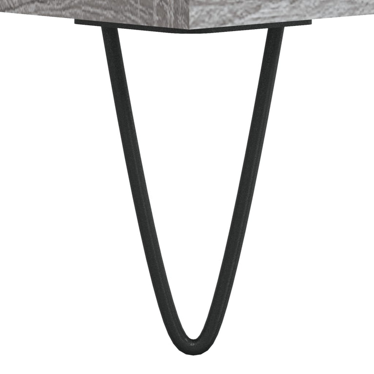 Salontafels 2 st 50x46x35 cm bewerkt hout grijs sonoma eiken MeubelReus