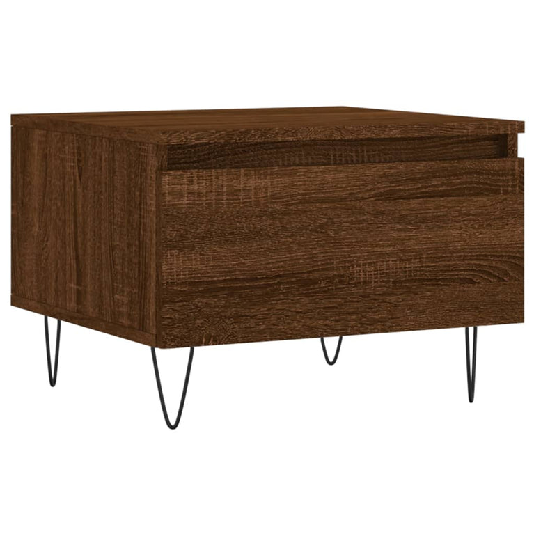 Salontafels 2 st 50x46x35 cm bewerkt hout bruin eikenkleur MeubelReus