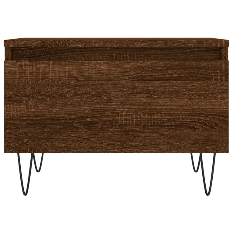 Salontafels 2 st 50x46x35 cm bewerkt hout bruin eikenkleur MeubelReus