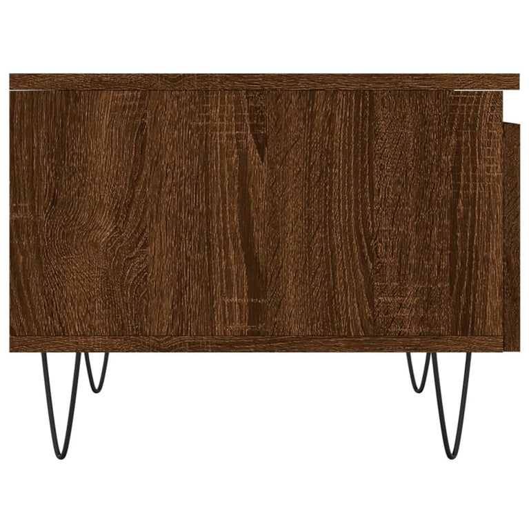 Salontafels 2 st 50x46x35 cm bewerkt hout bruin eikenkleur MeubelReus