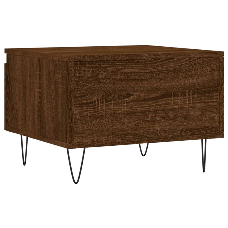 Salontafels 2 st 50x46x35 cm bewerkt hout bruin eikenkleur MeubelReus